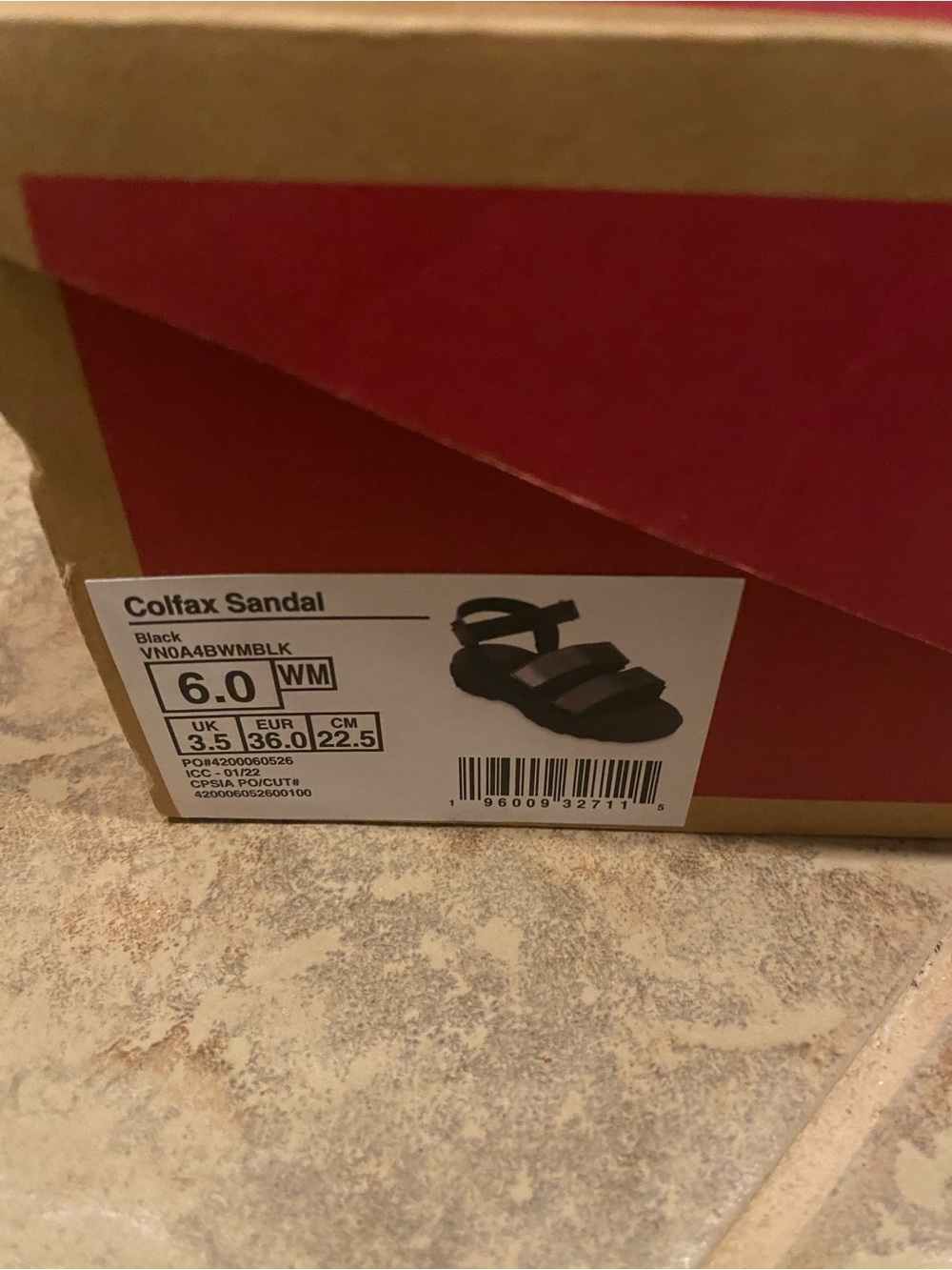 Colfax Sandal Black 6.0 Wm